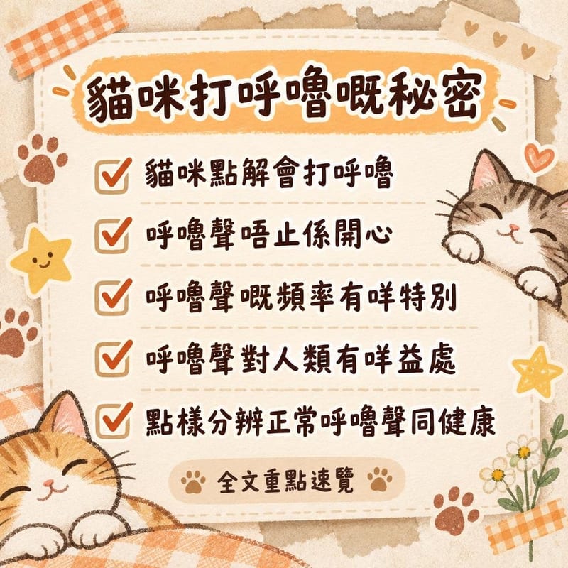 貓咪打呼嚕嘅秘密|PetChill 圖卡整理