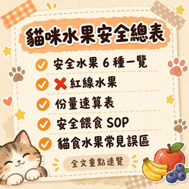 貓咪水果安全總表|PetChill 圖卡整理