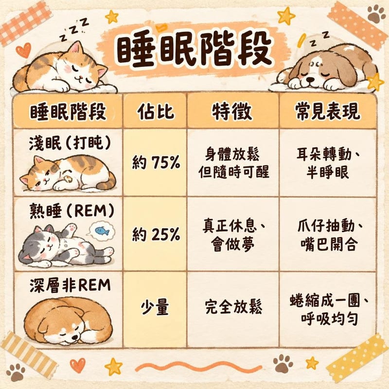 睡眠階段|PetChill 圖卡整理