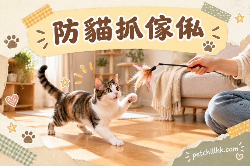 防貓抓傢俬｜香港五步正向訓練令貓唔再抓梳化