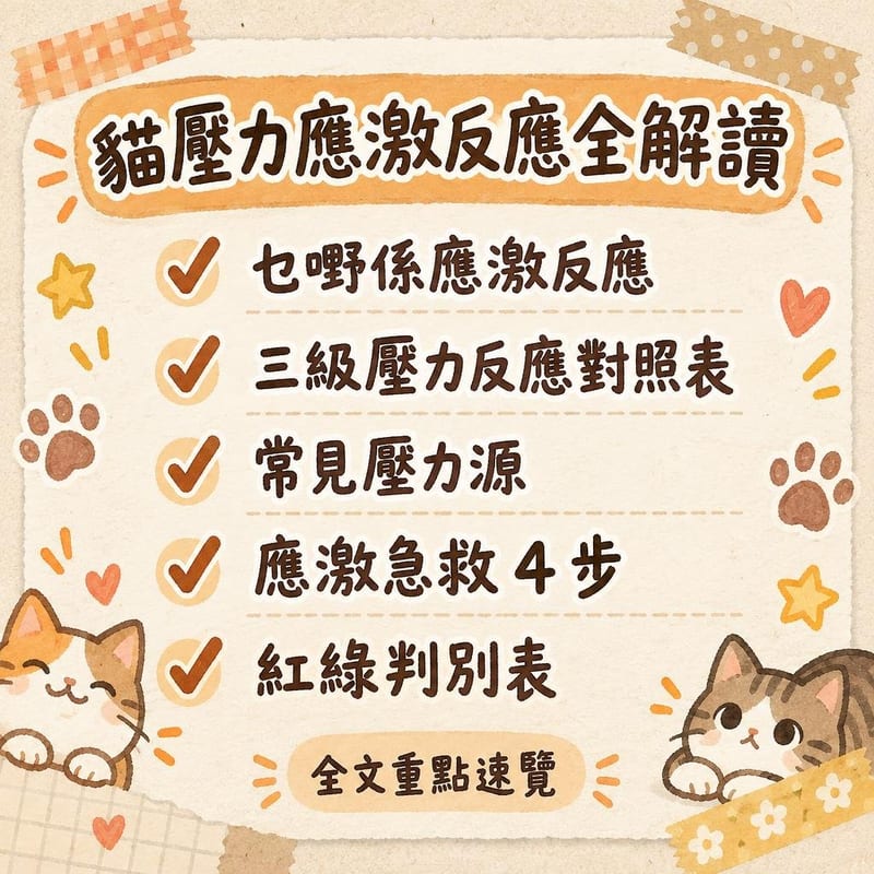 貓壓力應激反應全解讀|PetChill 圖卡整理