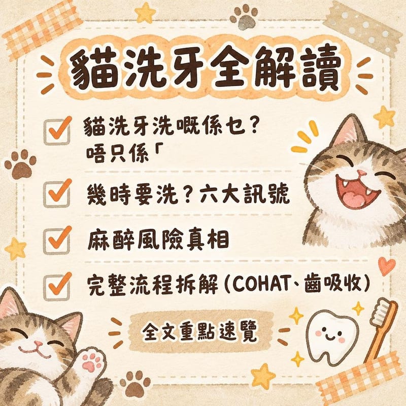 貓洗牙全解讀｜PetChill 圖卡整理