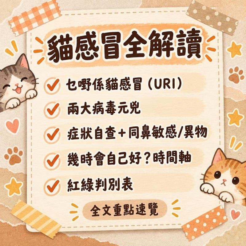 貓感冒全解讀｜PetChill 圖卡整理