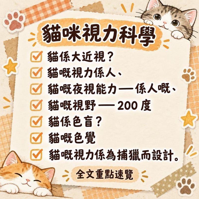 貓咪視力科學｜PetChill 圖卡整理