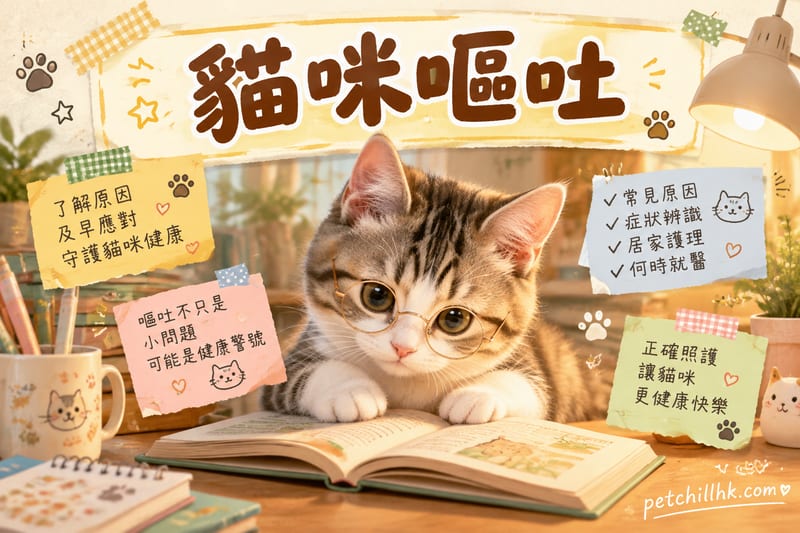 貓咪嘔吐全攻略|吐毛球定係生病?6大原因+急救處理香港貓奴必睇