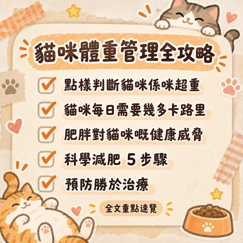 貓咪體重管理全攻略｜PetChill 圖卡整理