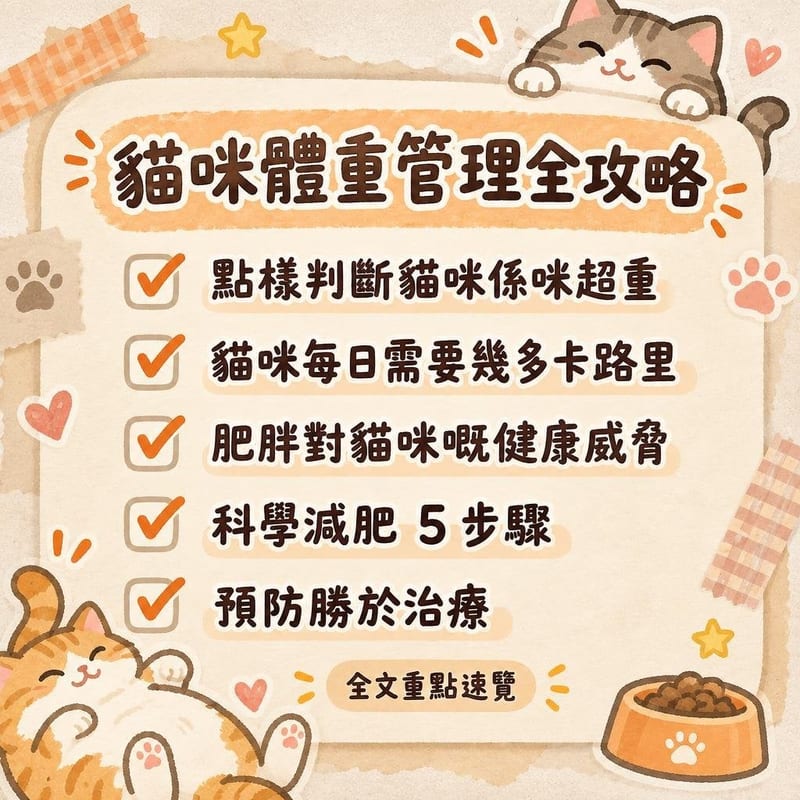 貓咪體重管理全攻略|PetChill 圖卡整理