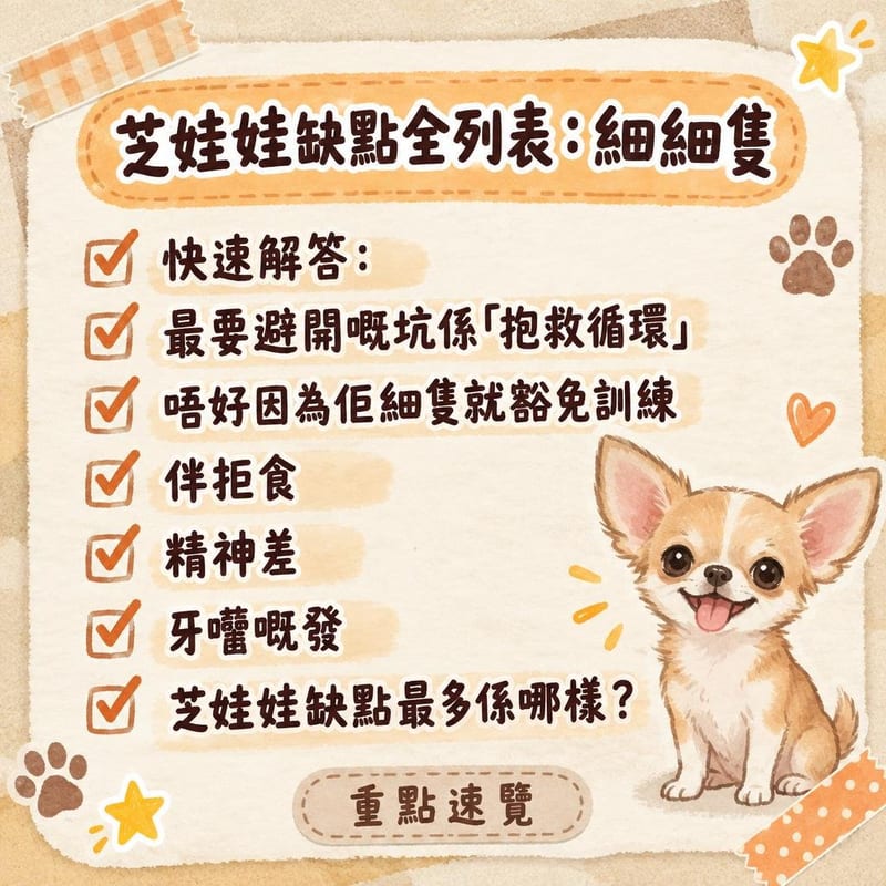 主人蹲低喺公園長椅旁，同著住小背心嘅芝娃娃做安靜訓練，手上有零食，場景溫和專注