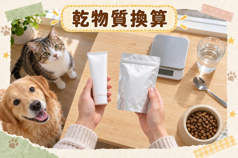 14g 貓肉泥包裝保證成分值與乾物質換算數字逐項對照