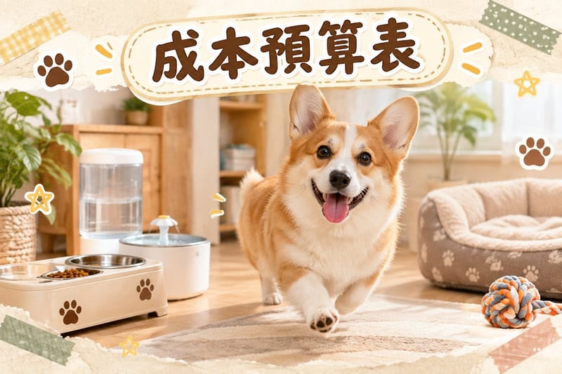 柯基換毛季，主人用針梳梳出一大團底毛，柯基企喺地毯上望住毛團