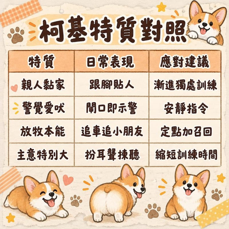 corgi-personality-hk 知識圖卡1