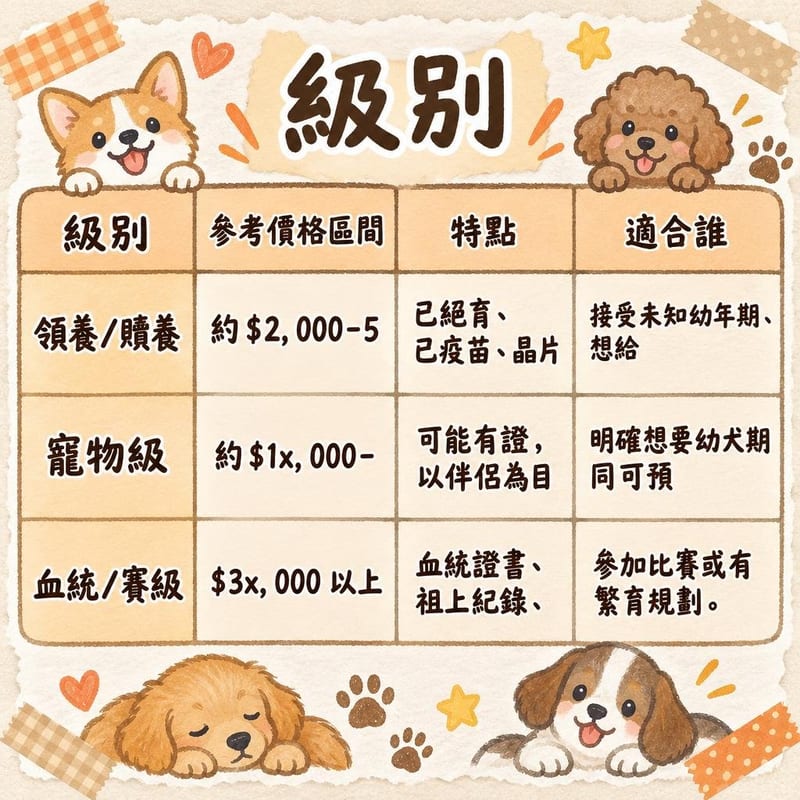 corgi-price-adopt-hk 知識圖卡1