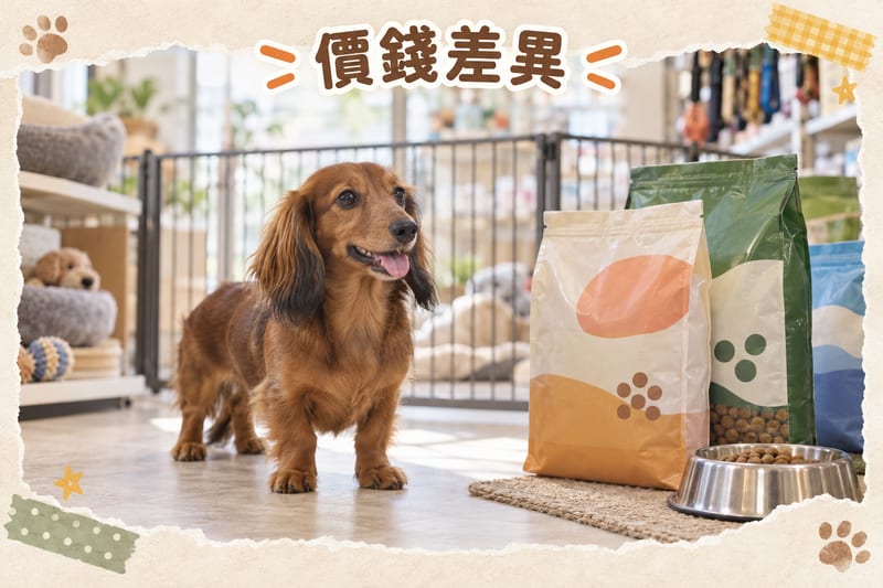 Dachshund price Hong Kong guide: long-haired and short-haired dachshunds standing side by side on a living room rug