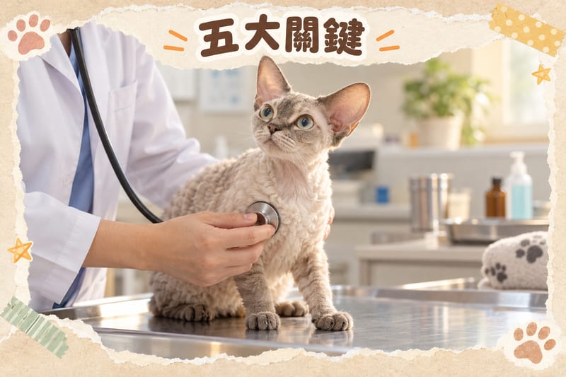 Body condition changes of a Devon Rex from kitten to adult, comparing shapes on a floor mat in a Hong Kong home