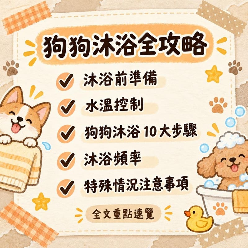 狗狗沐浴全攻略|PetChill 圖卡整理