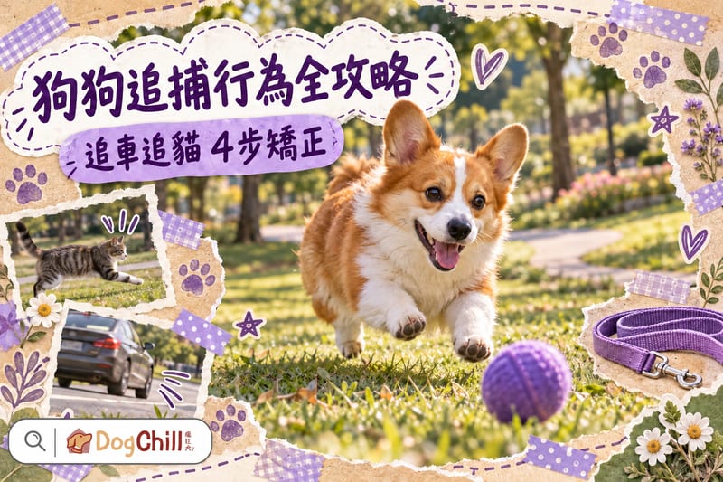 狗狗追車追貓點算好？3大成因＋4步矯正法
