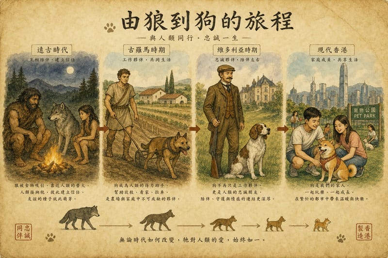 狗狗馴化史|由冰河時期狼群到香港毛孩