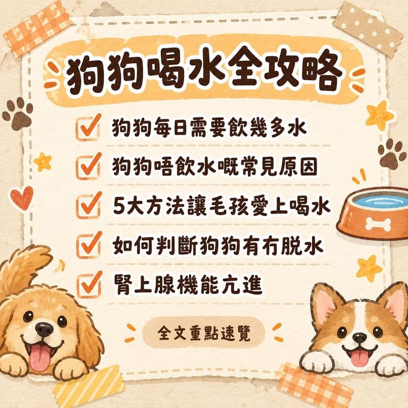 狗狗喝水全攻略|PetChill 圖卡整理