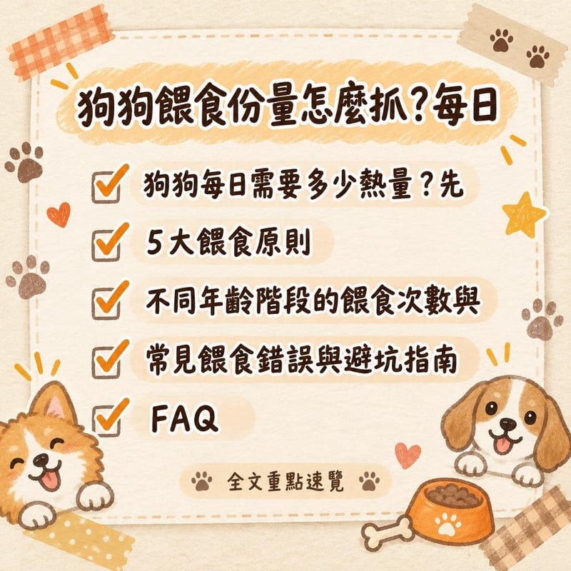 狗狗餵食份量怎麼抓？每日｜PetChill 圖卡整理