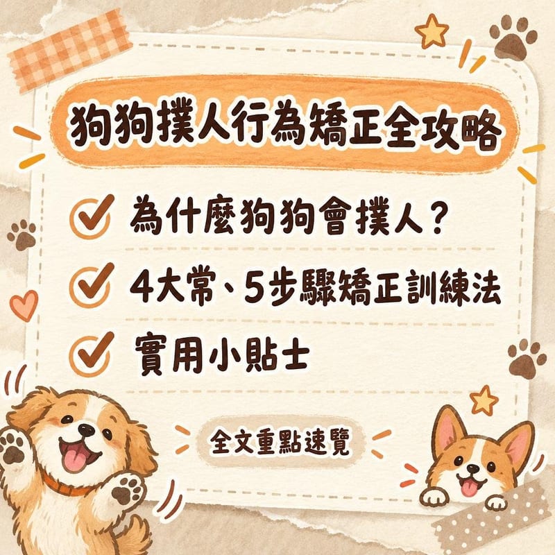 狗狗撲人行為矯正全攻略|PetChill 圖卡整理