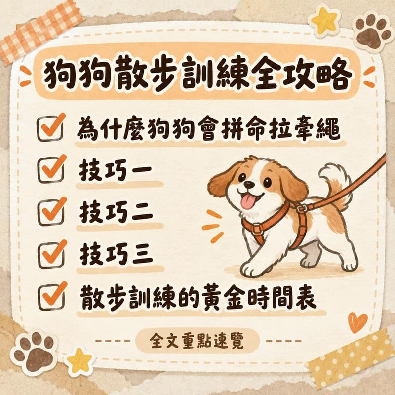 狗狗散步訓練全攻略|PetChill 圖卡整理