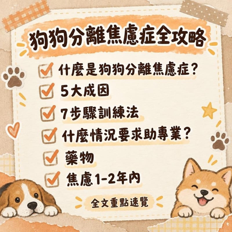 狗狗分離焦慮症全攻略|PetChill 圖卡整理