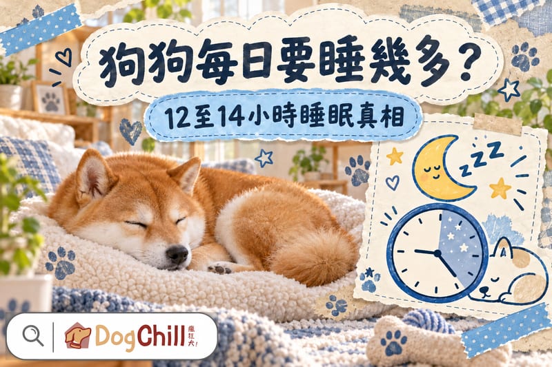 狗狗每日要睡幾多?12至14小時+作息指南