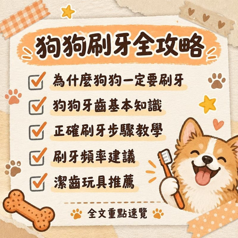 狗狗刷牙全攻略｜PetChill 圖卡整理