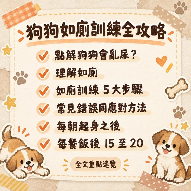 狗狗如廁訓練全攻略｜PetChill 圖卡整理