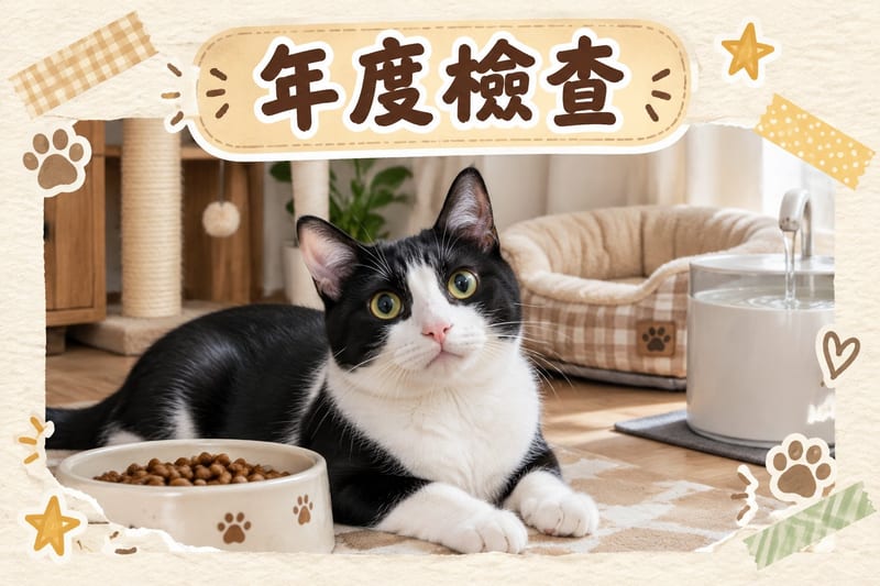 唐貓喺公屋窗台貓爬架上望出去,窗外係唐樓群,窗已裝好紗網