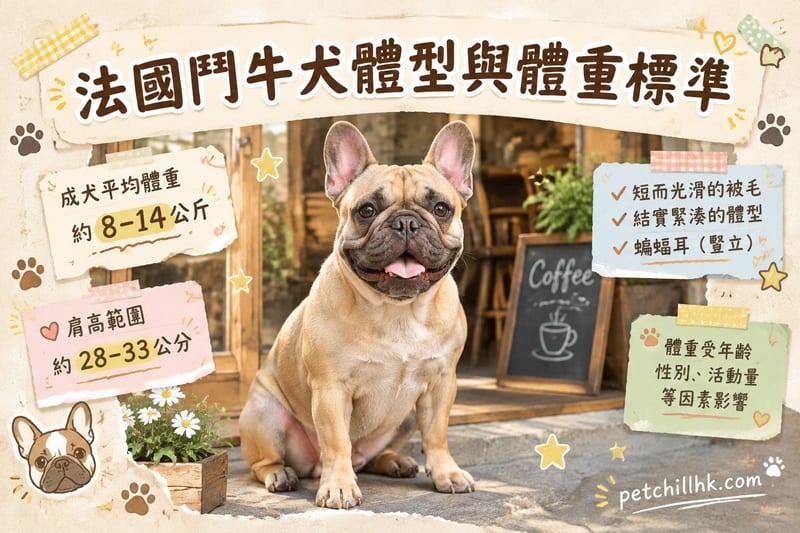 法國鬥牛犬體型與體重標準|香港幼犬成長曲線完整指南