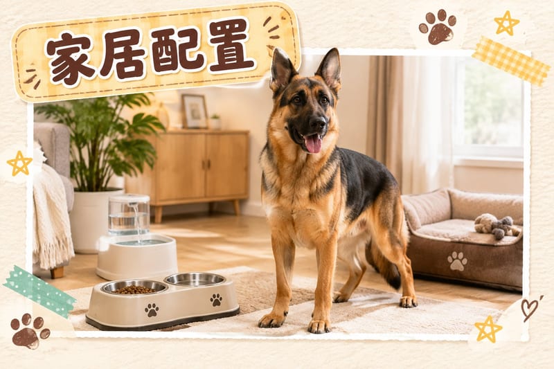 德國牧羊犬喺香港公園晨運後飲水,主人用濕毛巾幫佢擦爪,晨光斜照