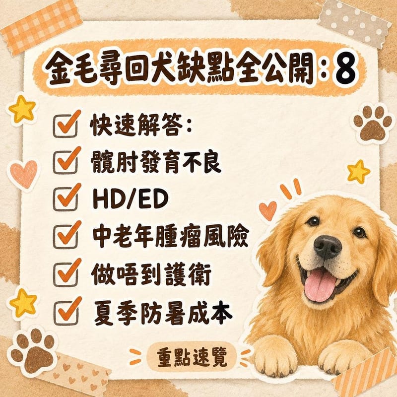golden-retriever-disadvantages-hk 知識圖卡2