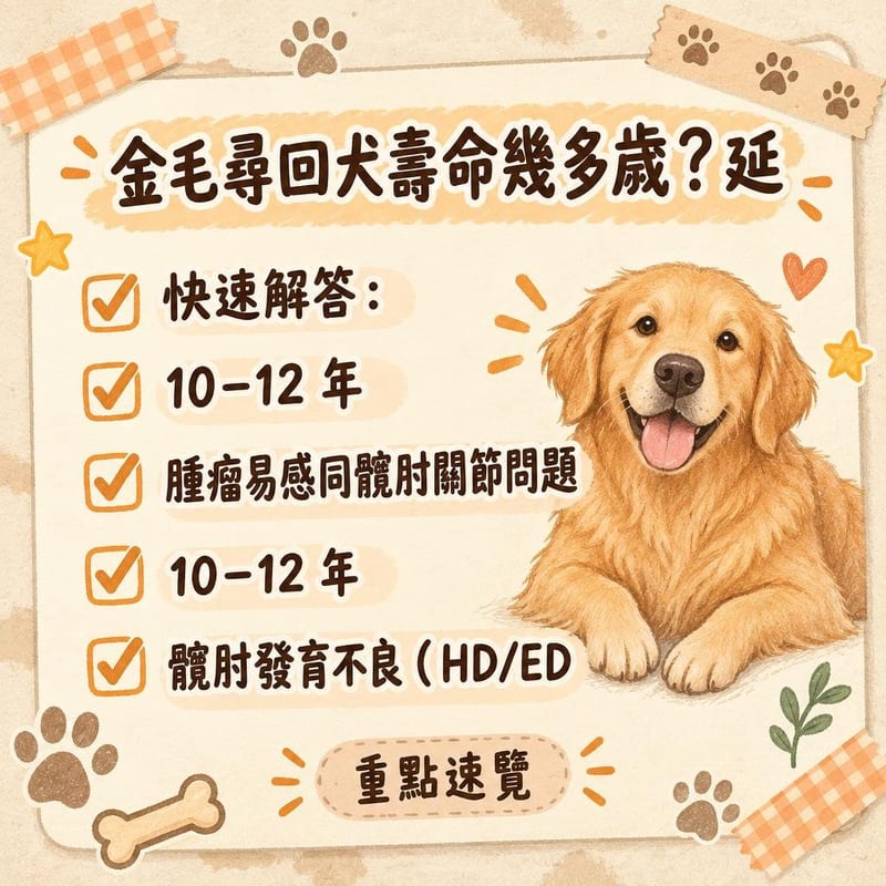 一隻成年金毛尋回犬同獸醫喺診所檢查身體,主人喺旁記錄