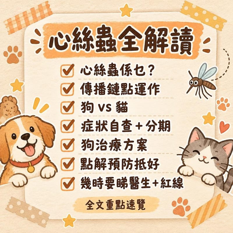 心絲蟲全解讀｜PetChill 圖卡整理