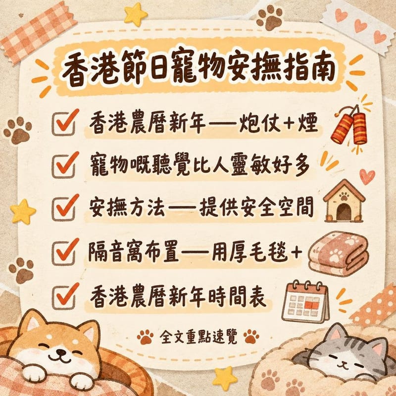 香港節日寵物安撫指南|PetChill 圖卡整理