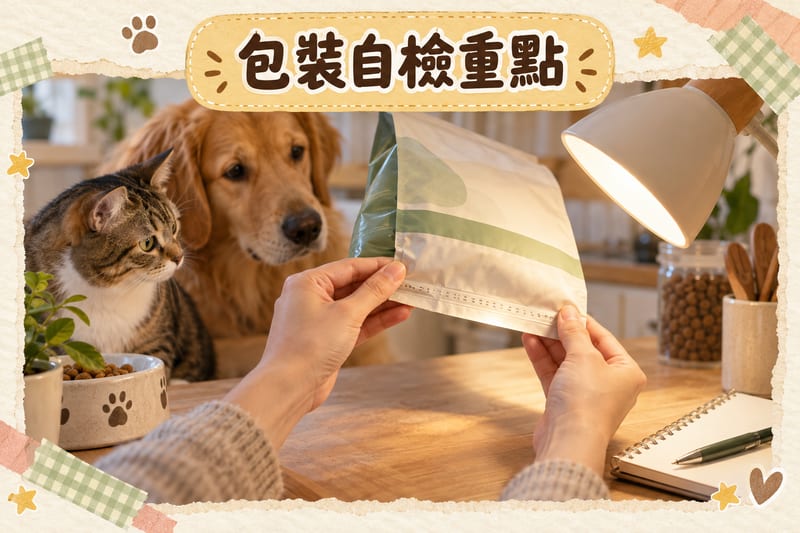 香港寵物糧包裝自檢重點位置示意