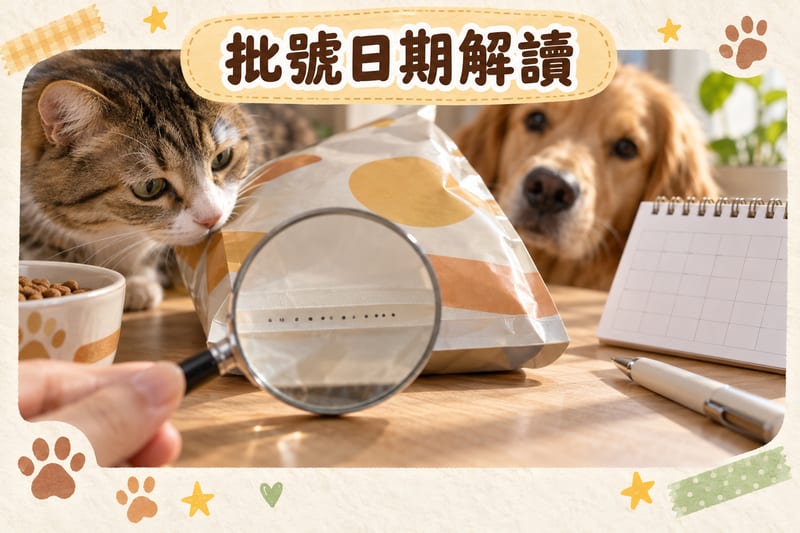 寵物糧包裝底部批號與日期噴碼解讀示範