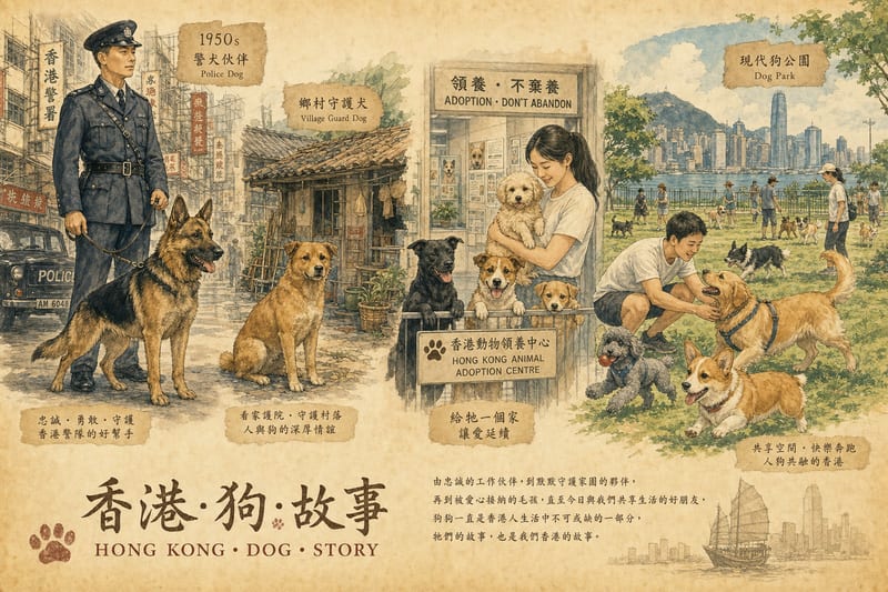 香港狗狗歷史|警犬、漁護署與領養文化的演變