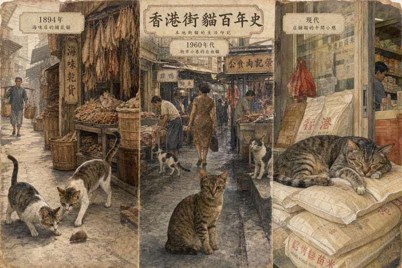 唐貓故事|香港街貓百年變遷:由鼠疫功臣到社區貓店長