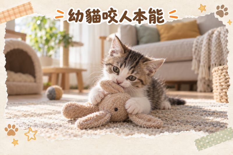 Kitten biting instinct