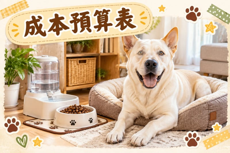 夜晚海濱長廊上,一隻拉布拉多跟住主人散步,遠處係香港維多利亞港燈光