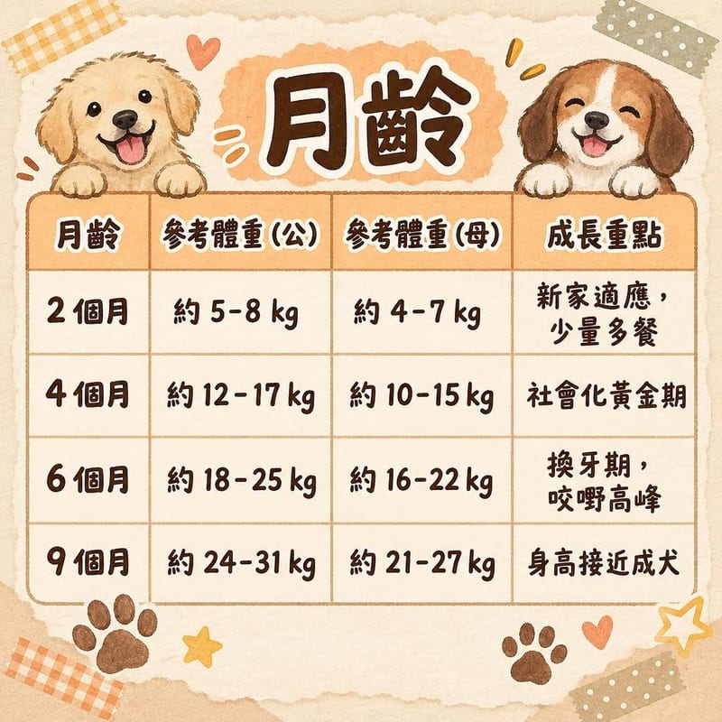 labrador-size-weight-hk 知識圖卡1