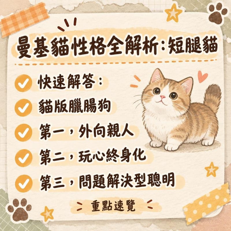曼基康貓用前爪撥開漏食球嘅活蓋,成功攞到零食,主人喺旁豎拇指
