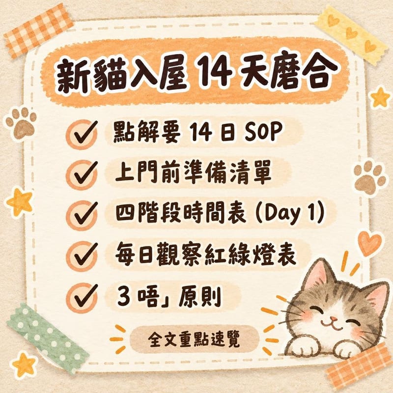 新貓入屋 14 天磨合 |PetChill 圖卡整理