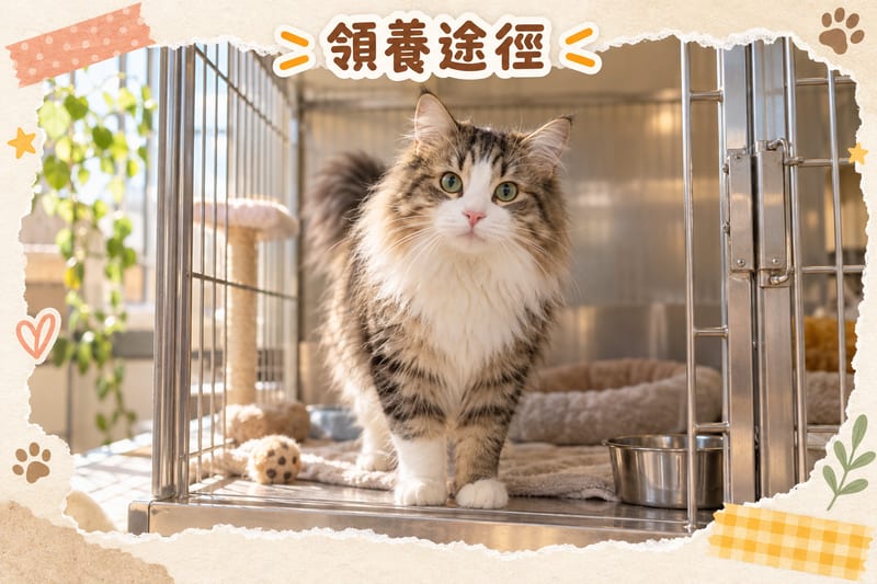 Volunteer holding a long-haired cat waiting for adoption at an adoption centre, preparing to meet a prospective owner