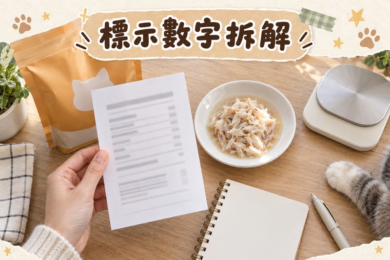 NUNAVUTO 貓罐成份表同保證分析數字逐項對照拆解