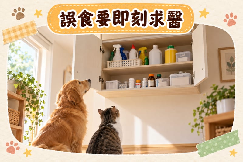 獸醫同主人一齊核對藥物標籤同劑量表,枱上有一個小型電子磅