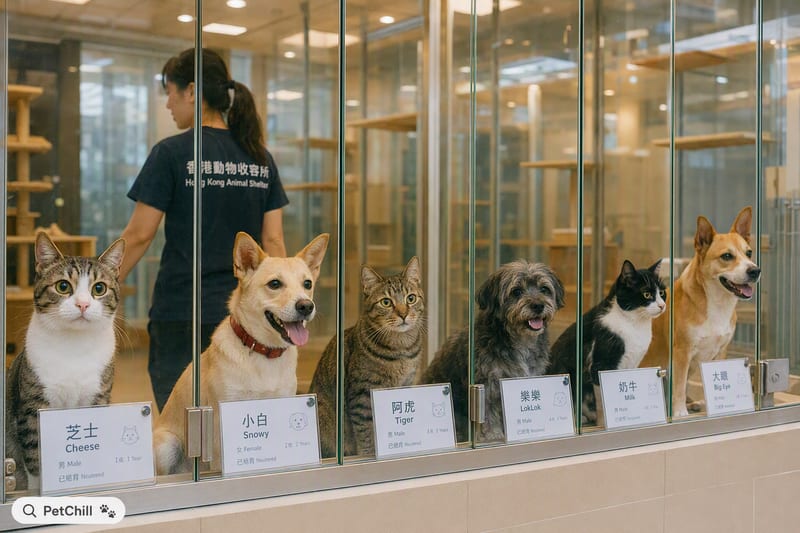 領養機構內嘅毛孩