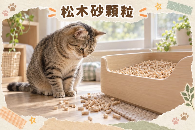 Pine litter pellets